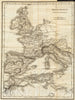 Historical Map, 1821 Orbis Romani pars occidentalis, Vintage Wall Art