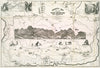 Historical Map, Leavitt's map with Views of The White Mountains, New Hampshire : 1871, Vintage Wall Art