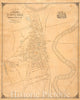 Historical Map, 1851 Map of The Village of Concord, Merrimack County, N.H, Vintage Wall Art