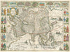 Historical Map, 1650 Asia noviter delineata, Vintage Wall Art