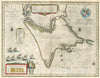 Historical Map, 1650 Tabula Magellanica, quaIâ€š Tierrae del Fuego, Cum celeberrimis fretis a F. Magellano et I. Le Maire detectis novissima et accuratissima descriptio exhibitur Reprint