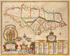 Historical Map, 1672 Novissima et accuratissima Insulae Jamaicae, Vintage Wall Art