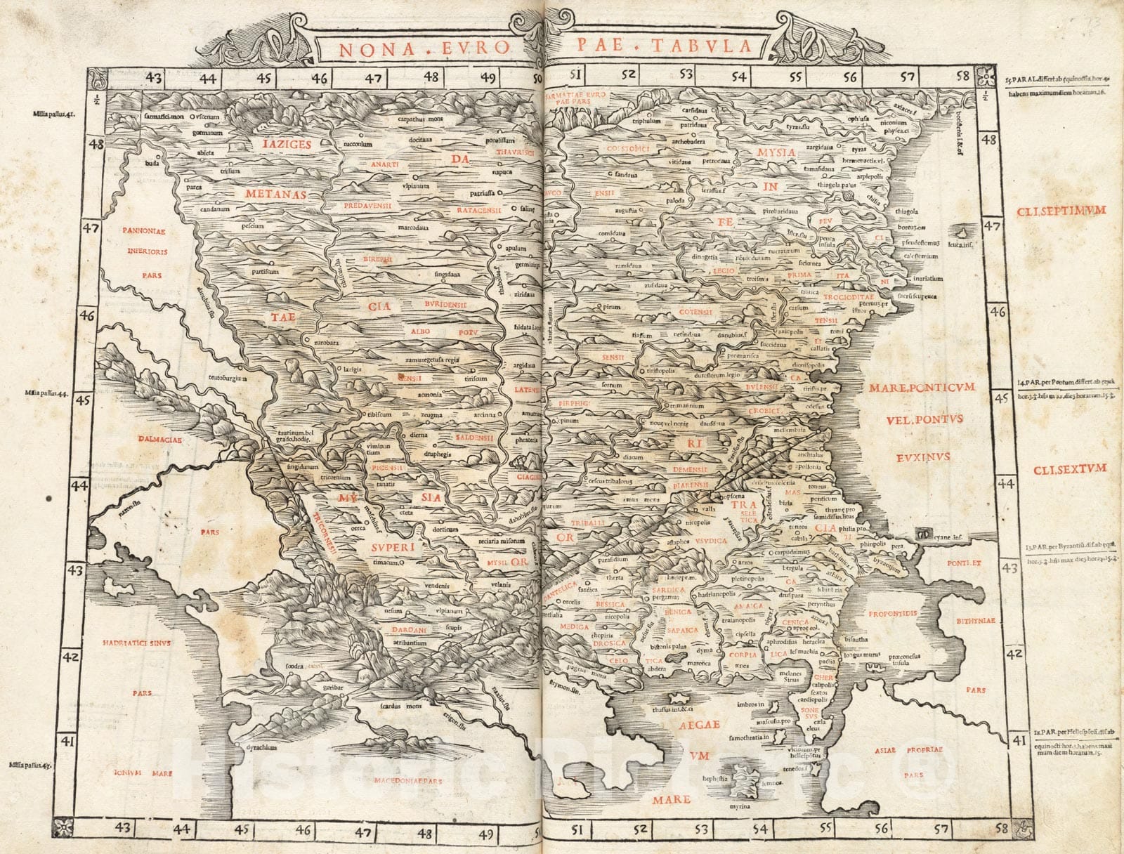 Historical Map, 1511 Nona Europae Tabula, Vintage Wall Art