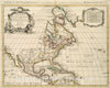 Historical Map, 1730 L'Amerique septentrionale, Vintage Wall Art