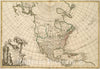 Historical Map, 1762 L'Amerique Septentrionale divisee en ses principaux etats, Vintage Wall Art