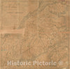 Historical Map, 1755 Extract from a map of the British and French dominions in North America, Vintage Wall Art