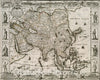 Historical Map, 1658 A New, Plaine, and Exact map of Asia : described by N.I. Visscher, and Done into English, Enlarged, and Corrected, According to I. Blaeu, Vintage Wall Art