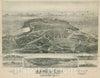 Historical Map, 1880-1889 Lands End, Rockport, Mass, Vintage Wall Art