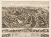 Historical Map, View of Chester, Connecticut : 1881, Vintage Wall Art