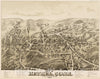 Historical Map, 1879 View of Bethel, Conn, Vintage Wall Art