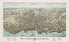 Historical Map, City of Fall River, Mass : 1877, Vintage Wall Art
