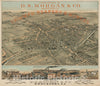 Historical Map, 1879-1881 View Showing The Works of D.S. Morgan & Co, Brockport, N.Y, Vintage Wall Art
