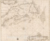 Historical Map, 1675 Pascaerte Van Terra Nova Nova Francia Nievw Engeland En de Groote Revier Van Canada, Vintage Wall Art
