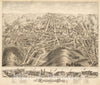 Historical Map, View of Rockville, Conn : 1877, Vintage Wall Art