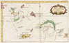Historical Map, Carte des Isles situees au nord de St. Domingue : avec les passages Pour le Retour appelles Debouqemens 1763, Vintage Wall Art