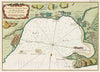 Historical Map, 1764 Plan de la Rade et Ville du Petit Goave Dans i'Isle de St. Domingue, Vintage Wall Art