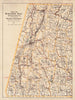 Historical Map, 1910-1920 Map of The Berkshire Hills Massachusetts, Vintage Wall Art