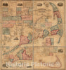 Historical Map, 1858 Map of The Counties of Barnstable, Dukes and Nantucket, Massachusetts : Based Upon The Trigonometrical Survey of The State, Vintage Wall Art