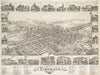 Historical Map, The City of Vineland, New Jersey : 1885, Vintage Wall Art