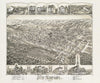 Historical Map, 1884 Mt. Carmel : Pennsylvania, Vintage Wall Art