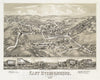 Historical Map, 1884 East Stroudsburg : Pennsylvania, Vintage Wall Art