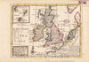Historical Map, 1732 A general map of Great Britain and Ireland : with part of Germany, Holland, Flanders, France et cetera. agreeable to modern history, Vintage Wall Art