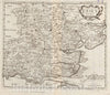 Historical Map, 1695 Essex, Vintage Wall Art