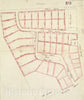 Historical Map, 1850-1859 [Plan of House Lots on Briggs Place, Newton], Vintage Wall Art