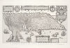 Historical Map, 1981 A Cidade de Angra na ilha de Iesu xpoIâ€ž da Tercera que esta em 39. graos, Vintage Wall Art