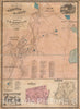 Historical Map, 1870 Plan of The Towns of Webster and Dudley : from Actual surveys and Records, Vintage Wall Art