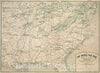Historical Map, 1862 The model war map giving the southern & middle states, with all their water & railroad connections, Vintage Wall Art