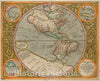 Historical Map, 1633 America, siue, India Nova : ad magnae Gerardi Mercatoris aui vniversalis imitationem in Compendium redacta, Vintage Wall Art