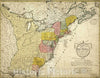 Historical Map, 1784 Charte uIË†ber die XIII Vereinigte Staaten von Nord-America, Vintage Wall Art