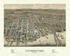 Historical Map, 1880 Newburyport, Mass, Vintage Wall Art