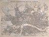 Historical Map, 1845 Rock's Illustrated map of London, Vintage Wall Art