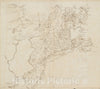 Historical Map, 1800-1899 [Manuscript map of Coast from Maine to Delaware], Vintage Wall Art
