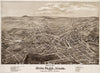 Historical Map, View of Hyde Park, Mass, 1879, Vintage Wall Art