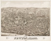Historical Map, 1878 View of Newton, Mass : comprising Wards 1 & 7 & Environs of The City of Newton, Vintage Wall Art