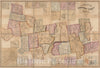 Historical Map, 1856 A topographical map of Hampshire County Massachusetts : based upon the trigonometrical survey of the state, Vintage Wall Art
