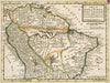 Historical Map, 1732 A map of Terra Firma Peru, Amazone-Land, Brasil & The North p[Art] of La Plata, Vintage Wall Art