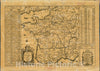 Historical Map, 1871 Carte geographique des abbayes et monasteres de la congregation de St. Maur avec les archevechez et evechez de France, Vintage Wall Art