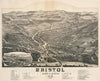 Historical Map, Bristol, Grafton County, N.H. 1884, Vintage Wall Art