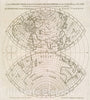 Historical Map, 1776 A New Projection of The Eastern Hemisphere of The Earth on a Plane : shewing The proportions of its Several Parts Nearly as on a Globe, Vintage Wall Art