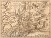 Historical Map, 1778 an Exact map of New England, New York, Pensylvania & New Jersey, from The Latest surveys, Vintage Wall Art