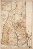 Historical Map, 1796 New Hampshire, Vintage Wall Art