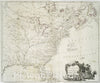 Historical Map, 1783 The United States of North America, with The British & Spanish Territories According to The Treaty, Vintage Wall Art