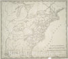 Historical Map, 1799 Carte generale des Etats-UNIS de l'Amerique Septentrionale : divisee en SES 17 Provinces, Vintage Wall Art
