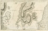 Historical Map, 1776 The attack and defeat of the American fleet under Benedict Arnold, by the King's fleet commanded by Capt. Thos. Pringle, upon Lake Champlain, the 11th, 1776, Vintage Wall Art