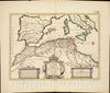 Historical Map, 1730-1742 in notitiam ecclesiasticam Africa Tabula geographica, Vintage Wall Art