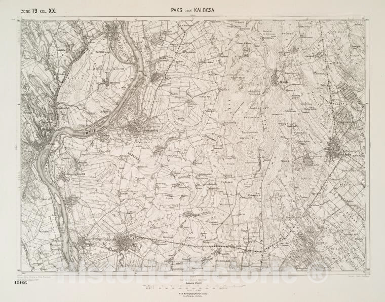 Kalocsa Citz Map.pdf Historic 1908 Map - Paks Und Kalocsa. - Vintage Wall Art – Historic ...